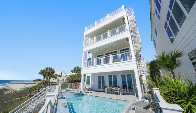 "Sea Breeze" Family Beachfront Home w/Private Pool & Game Room