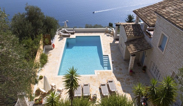 Sea Breeze Villa with stunning views in Corfu with private path to the beach