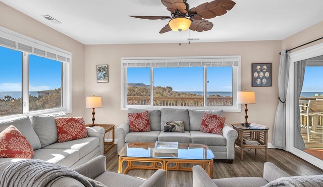Sea-Nic View: Beachwalk condo in Caswell Beach with a community seasonal pool an