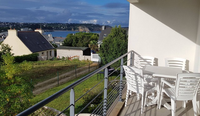 Sea View, 3 Rooms with Terrace, 200m MORGAT Beach