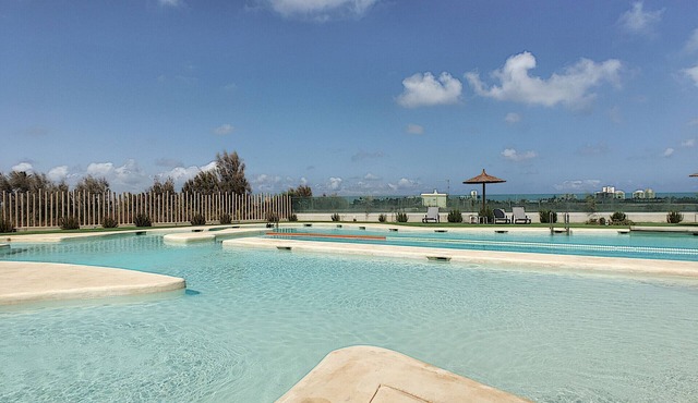 Sea view apartment, pool, wifi, gym
