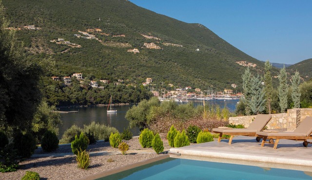 Sea View Villa Anasa with private sea access and infinity pool