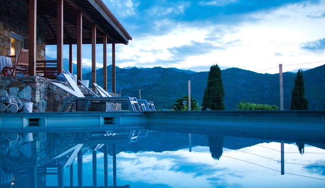 sea ​view villa with heated pool overlooking the beach of Saint Florent