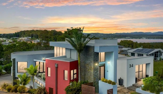 Seabreeze Sanctuary is a beautiful modern home with panoramic views