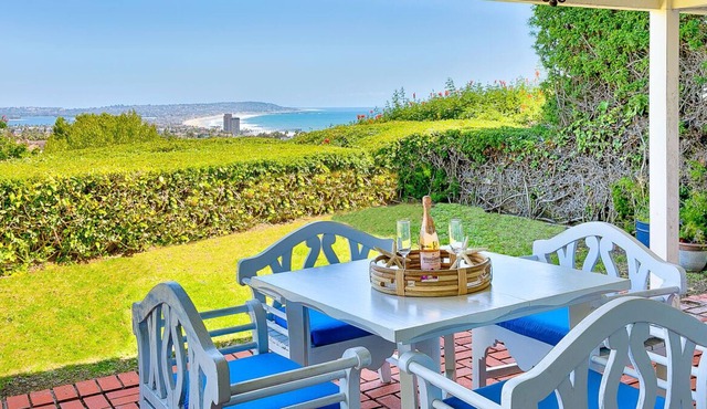 Seaclusion: 3BB-2BA ocean view monthly rental perched high above the Pacific on a quiet cul de sac