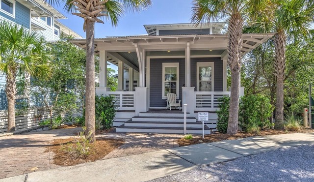 Seacrest Beach escape—screened porch, chef's kitchen, 6 bikes, near Lagoon Pool