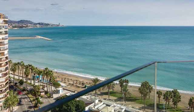 Seafront. O Malagueta II. Estacionamento, Wifi, Vistas Malagueta Praia, Primavera UM