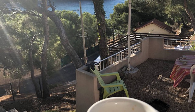 Seaside house with pebble beach and small harbour 2 minutes away