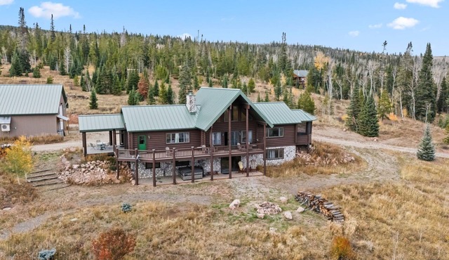 Secluded 4 bedroom cabin, private HT, mt views