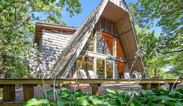 Secluded A-Frame Cabin with Incredible Views near Mountain Fork River in Oklahoma