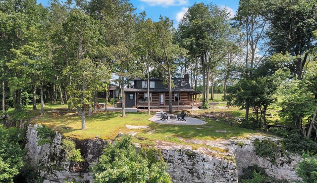 Secluded Bluff Cabin, Stargazing Hot Tub & Firepit