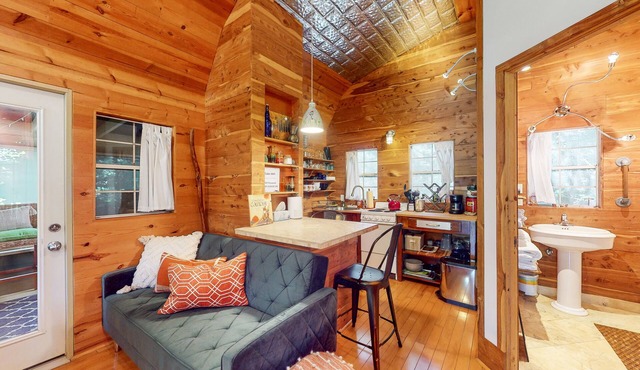 Secluded Cabin-Style Studio w/ Patio – Surrounded by Walking Trails
