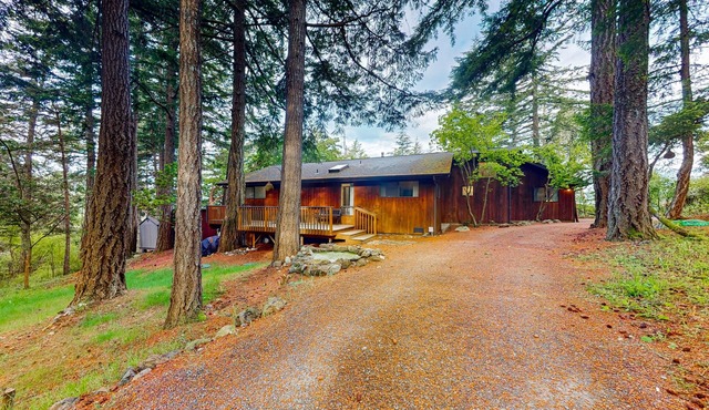 Secluded dog-friendly home with mountain views & gas fireplace