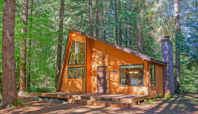 Secluded Greenwater Cabin with Loft Near Rainier