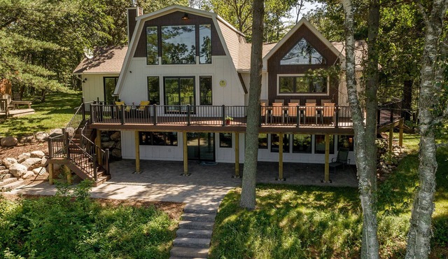 Secluded Lakefront Retreat on the Whitefish Lake Chain of Lakes