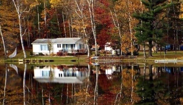 Secluded lakeside Cottage in the heart of National Forest- down UP back roads.