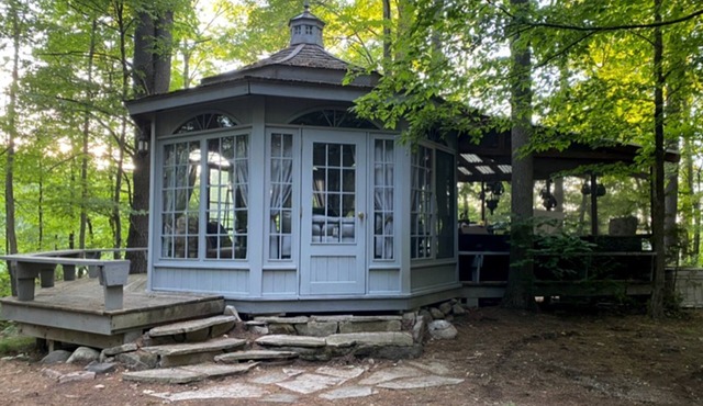 Secluded Lakeside Gazebo on Private Lake Surrounded by Nature, Ontario
