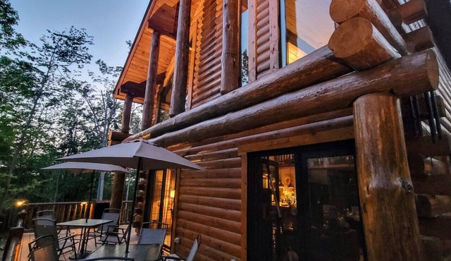 Secluded Log Cabin w/Sauna, Near Skiing & Golf