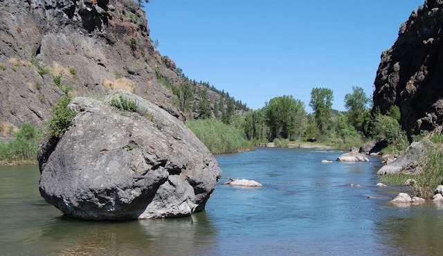 Secluded Log Cabin on 3/4 Miles of Dearborn River, 72-acres to Roam