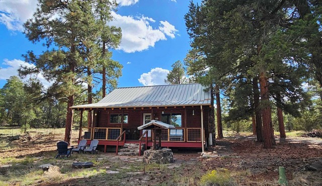 Secluded luxurious 2‑bedroom cabin w/WiFi near Williams, AZ on 18 acres of pines
