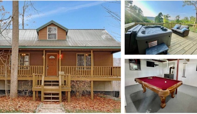 Secluded Mountain Top Cabin with Hot tub & Pool Table!