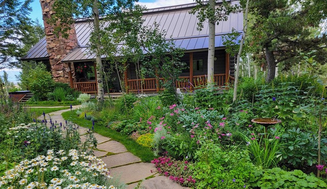 Secluded mountain-view home with large deck, hot tub & fireplace - dog-friendly