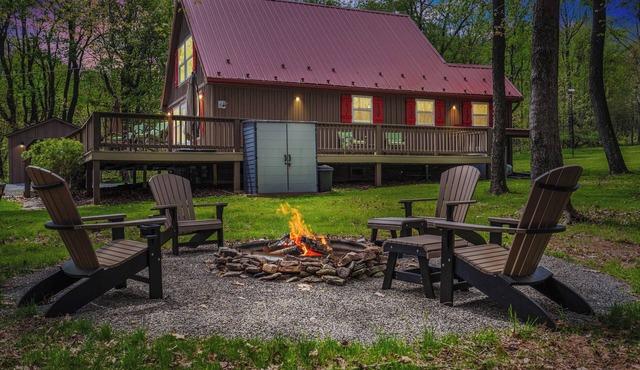 Secluded Mtn Cabin 2 Kings Firepit WiFi