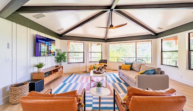 Secluded Mtn Top Family Haven w/Views Spa & Arcade
