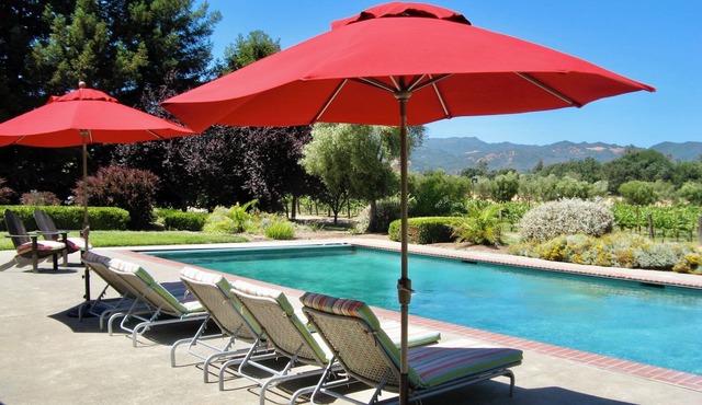 Secluded Sonoma Country Retreat Views Pool-Spa-Vineyard-Olive Grove