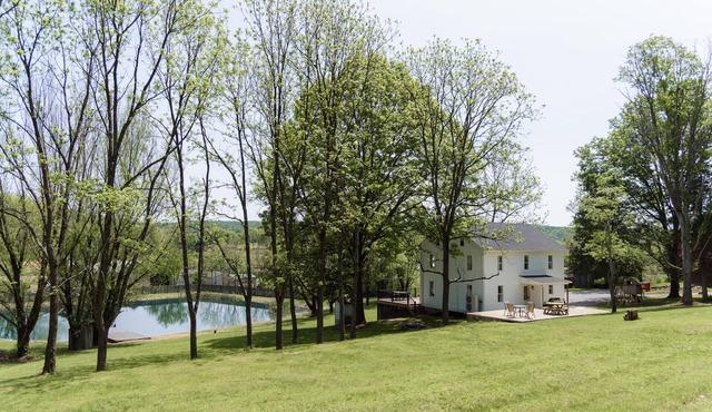 Secluded Valley Oasis with Swimming Pond, Spa, Firepit, 3BD/2BA, Family friendly