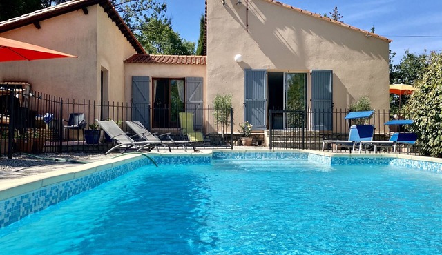 Secluded villa with large garden poolnOverlooks beautiful picturesquenvillage