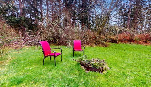 Secluded Whidbey Island cottage with woodland views, firepit & kitchenette