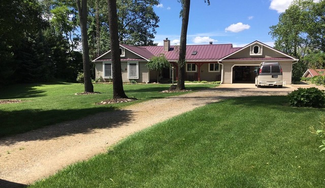Secluded wooded lot on Private Lake includes Pontoon boat