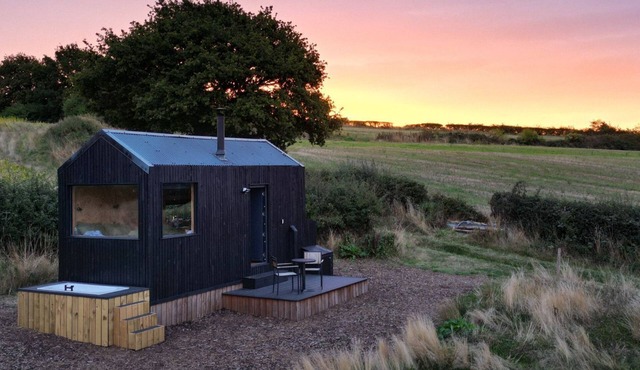 Secluded Woodland Romantic Off-Grid Cabin With Firepit