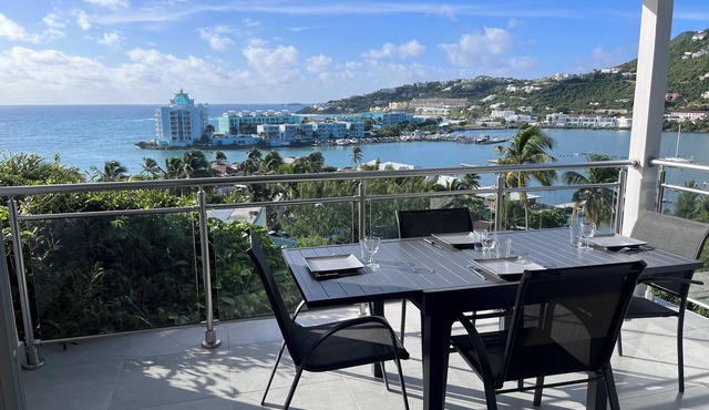 Seemingly unobstructed sea and marina view