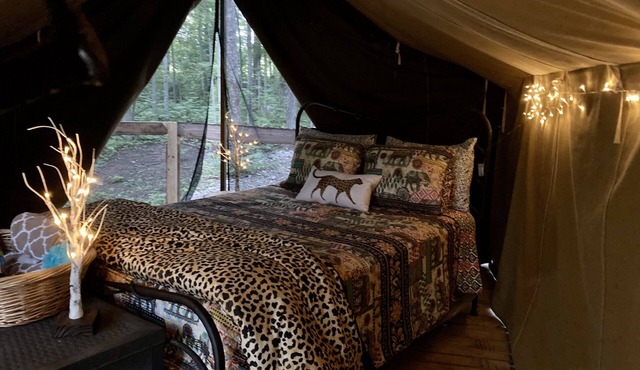 Selah Serenity Tent-n-Breakfast Glamping for 2 in Finger Lakes Woodland Site