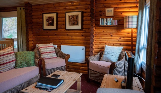 Self-Catering log cabin near Plockton and the Isle of Skye secluded, well equipped and dog friendly.