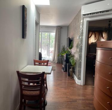 Self service small breakfast, 2 double beds private room