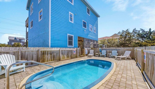 Semi-Oceanfront Home in Waves with Private Pool, Hot Tub, and Game Room