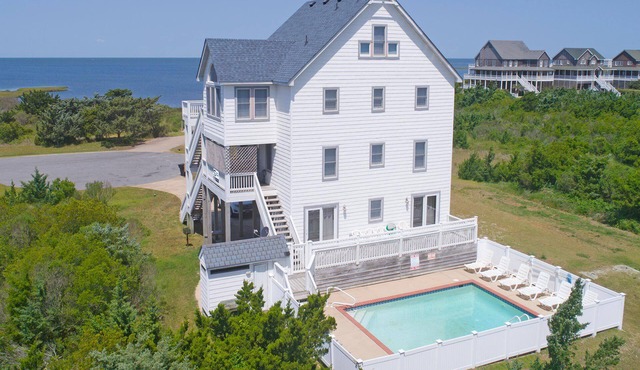 Semi-Oceanfront Home w/Private Pool, Hot Tub, Windsports Access, and Game Room