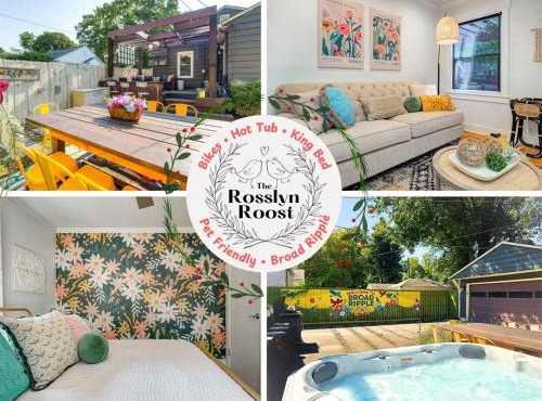 Serene Broad Ripple Hot Tub Retreat, King Bed, Free Bikes, Walk to BR Village, 10 min drive to Downtown