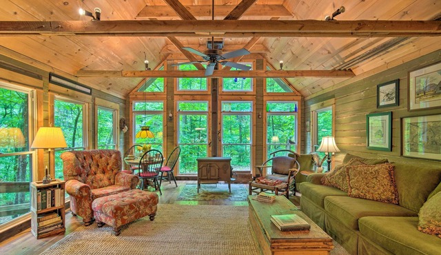 Serene 'Falls View' Cabin w/ Grill & Views!