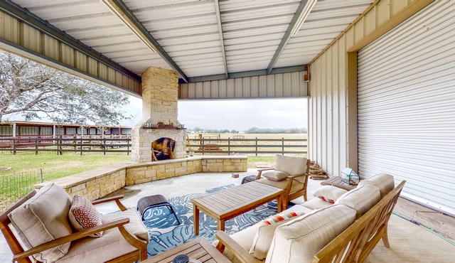 Serene farm stay with a pond, spacious porch