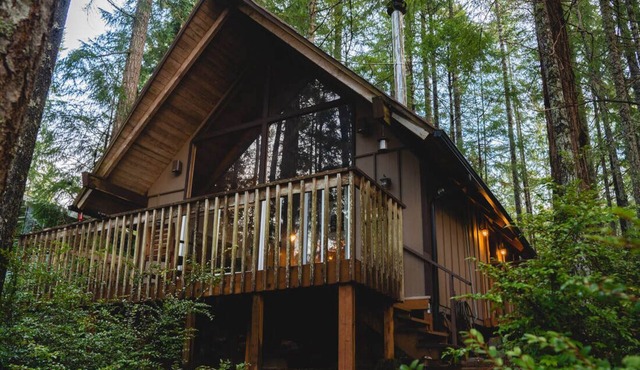 Serene Lake-Front Cabin; 1 bd + loft A-frame