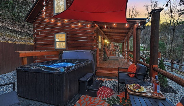 Serene Mountain Escape Luxury Cabin with Hot Tub and Pet Friendly