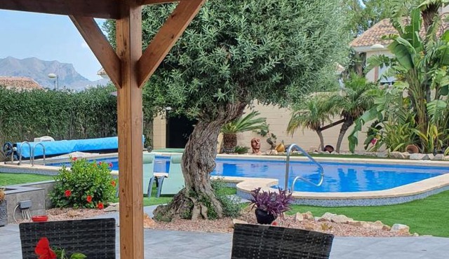 Serene mountain views Spacious garden and sole use of the 10x5m pool