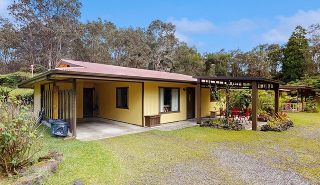 Serene property with nature walk, meditation spot & enclosed gardens