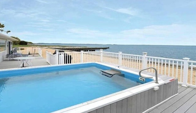 Serene Seascape: Heated Pool, Private Beach & Dock