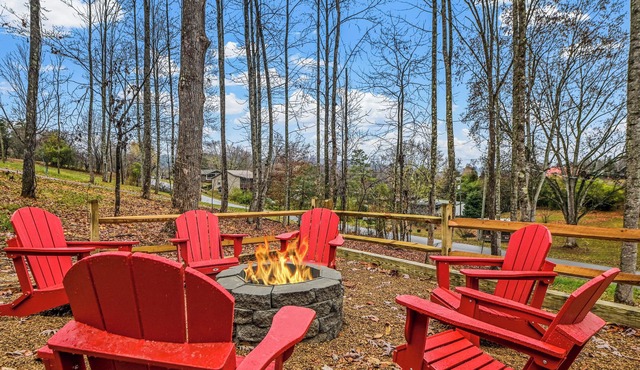 Serene VIEWs! Firepit! Hot Tub! Gameroom! Location!