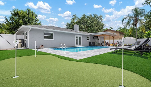 ⚓Serenity by the Sea! Cozy pool home w/putting green & fire pit!⚓